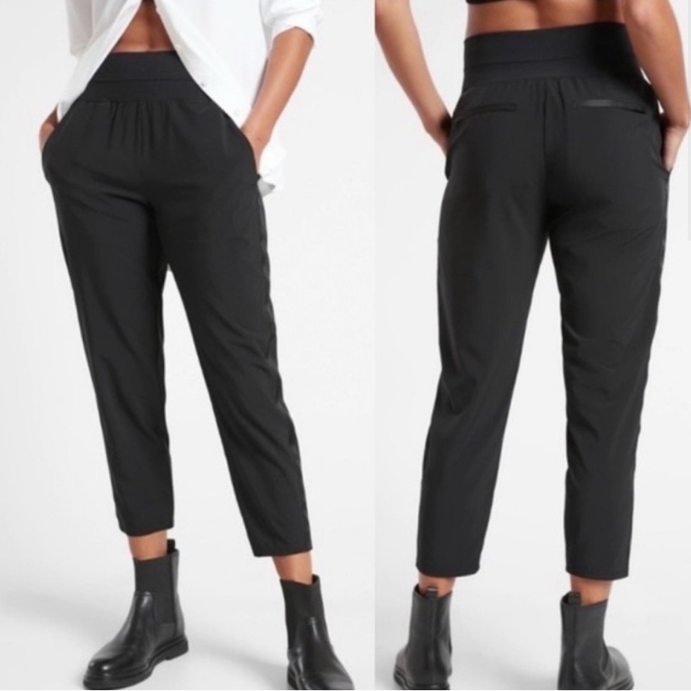 Athleta Nolita Slim Tapered Crop Pant Black Size 8